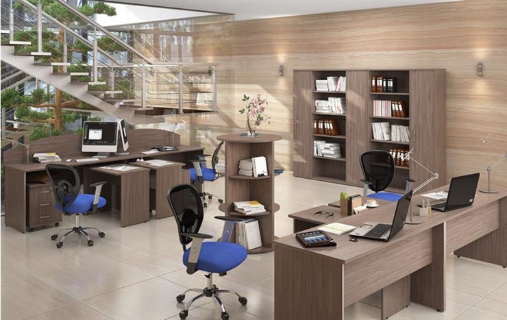 Набор мебели в офис IMAGO три стола, 2 шкафа, стеллаж, тумба в Норильске - изображение 6